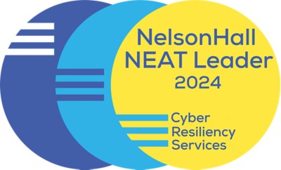 NelsonHall names DXC a NEAT Leader for 2024 in cyber resiliency services, highlighting strengths including end-to-end security services, Cyber Resilience Award | DXC Technology